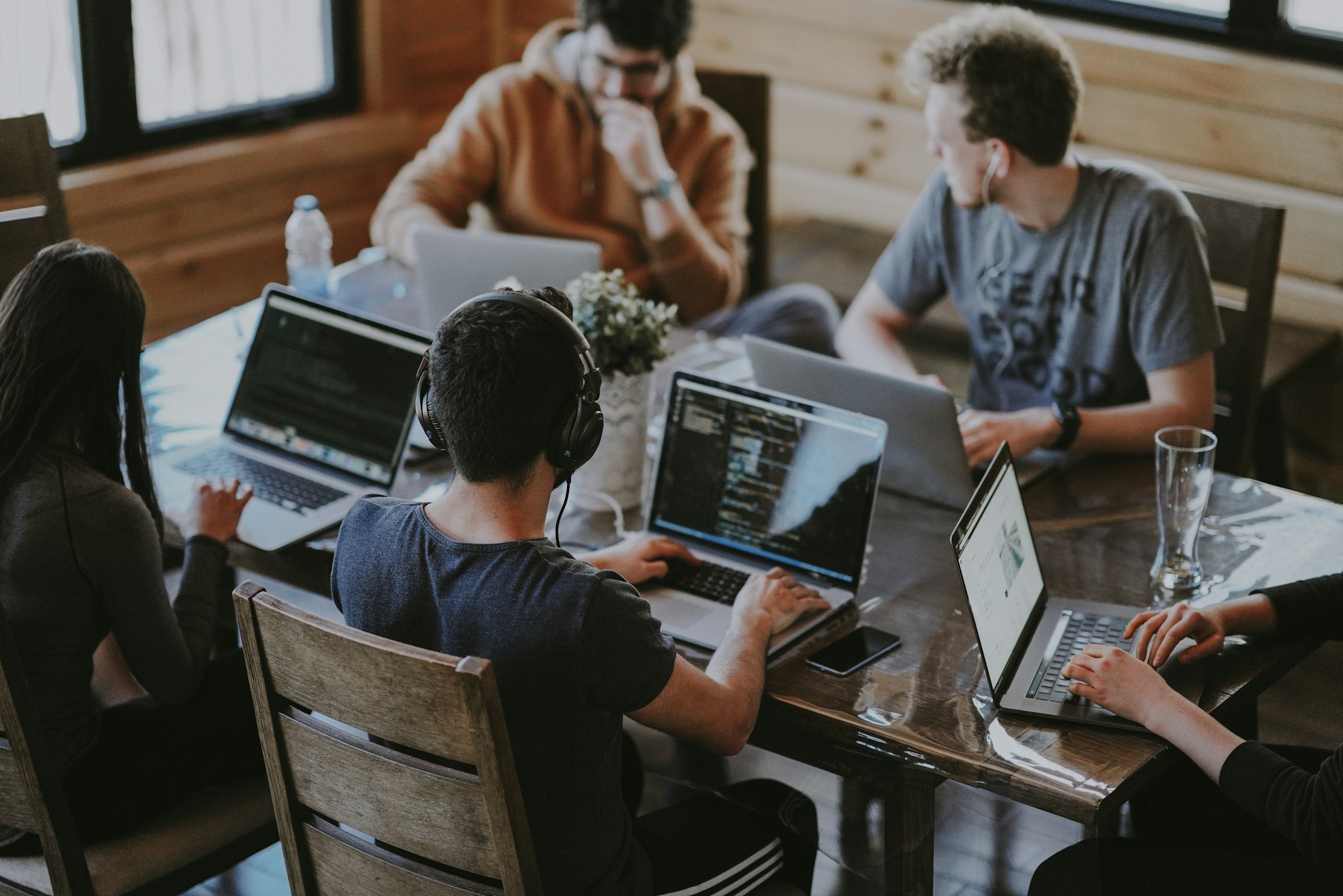 Professional team collaboration in business intelligence consulting